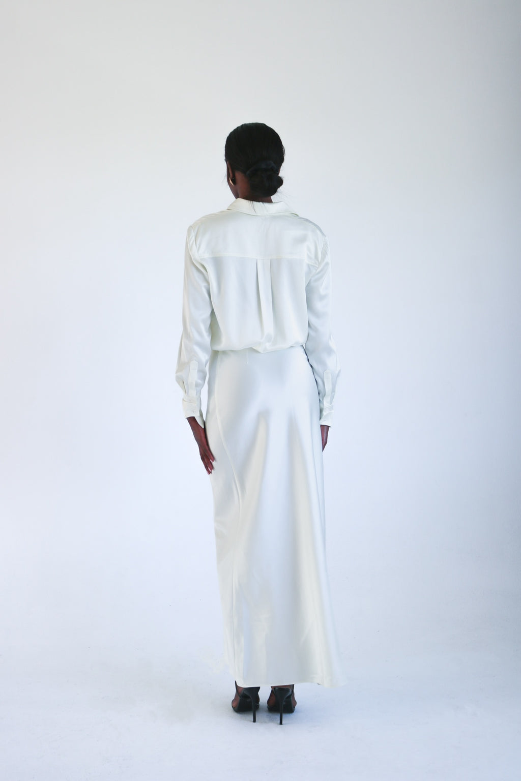 The Josephine Satin Skirt (White)