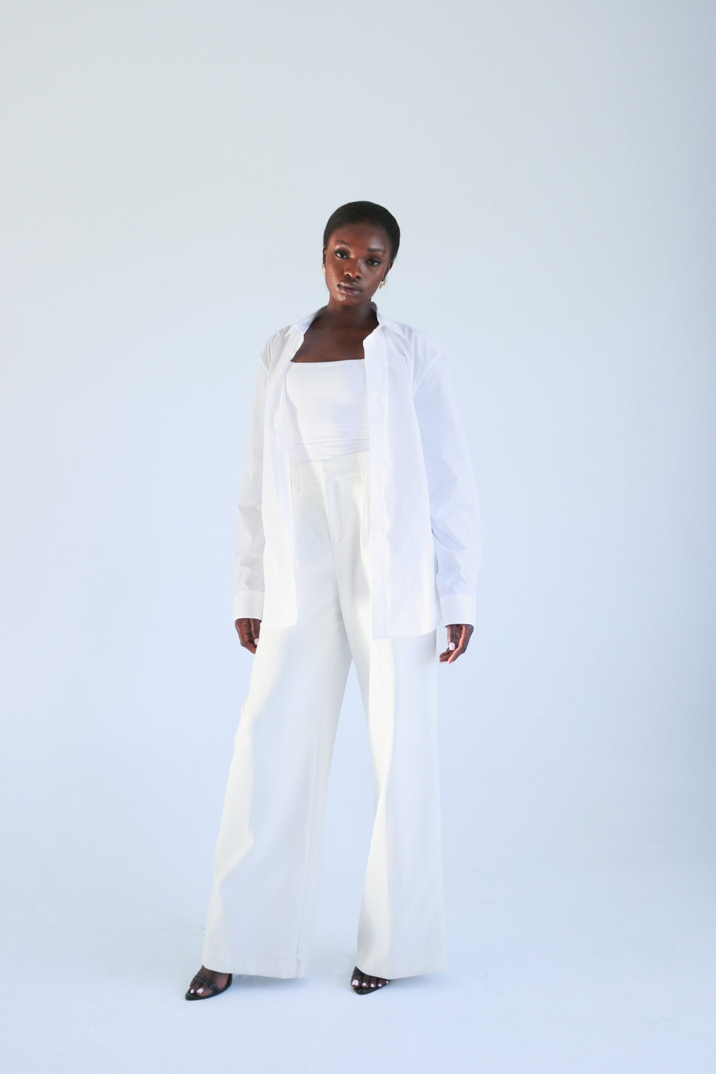 Victoria Wide Leg Pants (White)