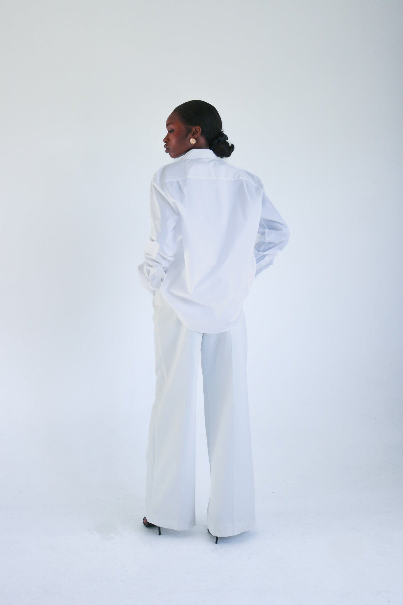 Victoria Wide Leg Pants (White)