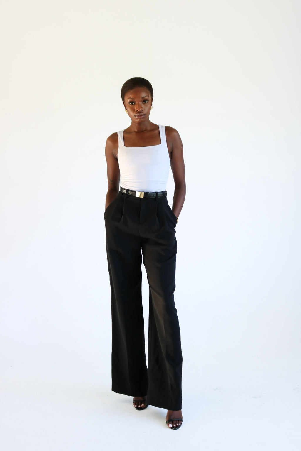 Victoria Wide Leg Pants (Black)