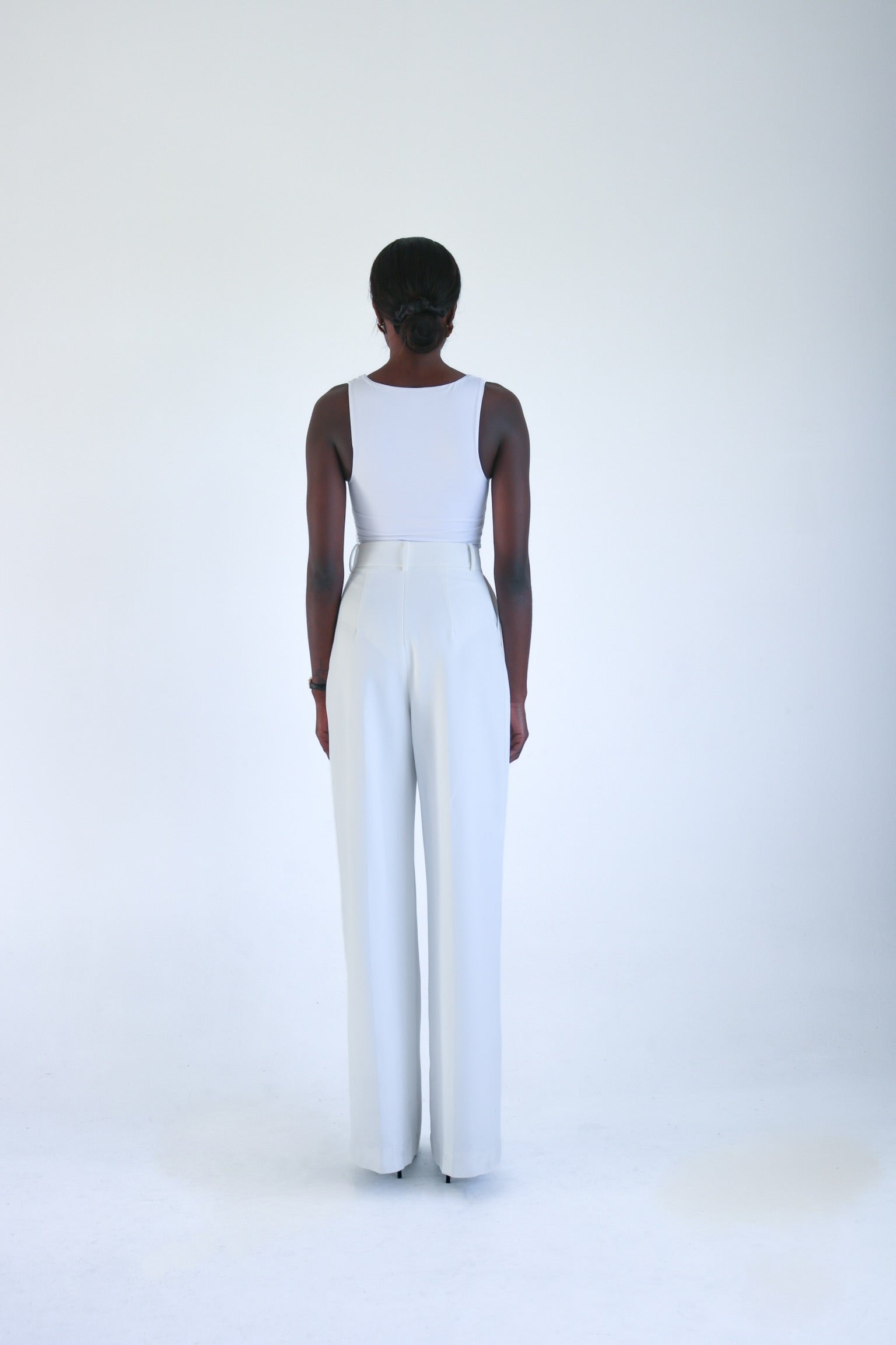 Victoria Wide Leg Pants (White)