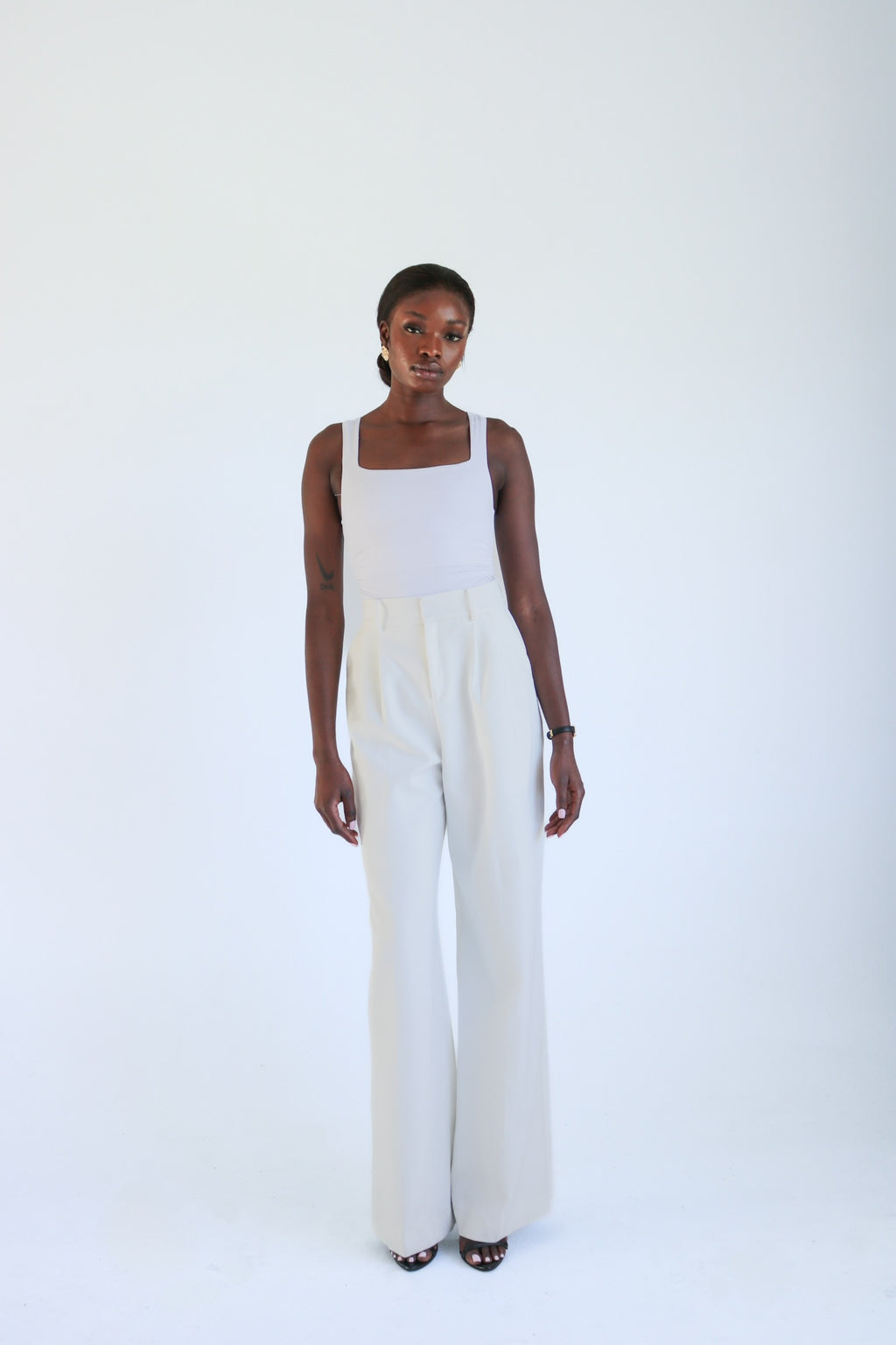 Victoria Wide Leg Pants (White)