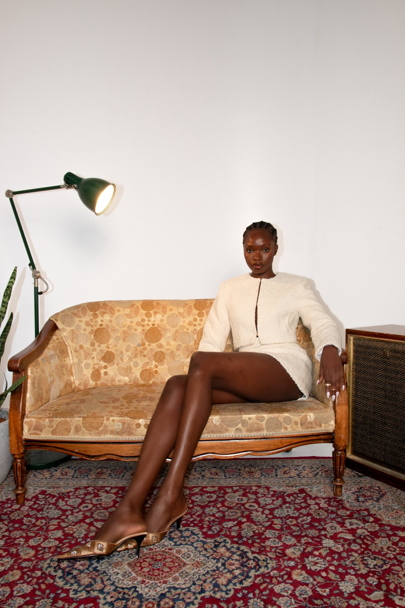 Tigist Wool-Blend Tweed Mini Skirt