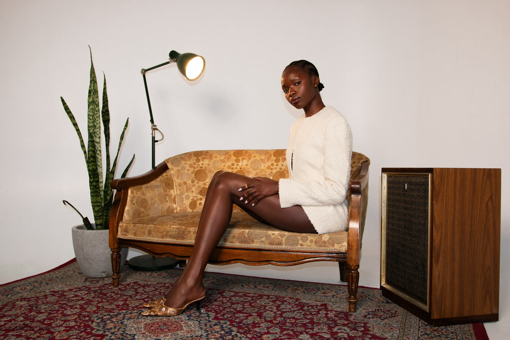 Tigist Wool-Blend Tweed Mini Skirt